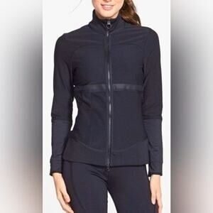 Adidas by Stella McCartney Black Full Zip Jacket Womens Size Medium Fitted